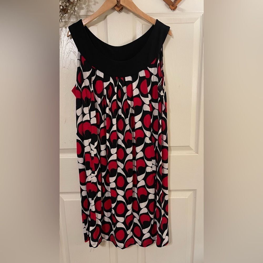 Glamour Red and Black Midi Sundress